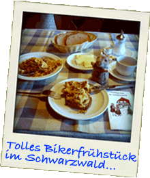 Bikerfrühstück im Schwarzwald
